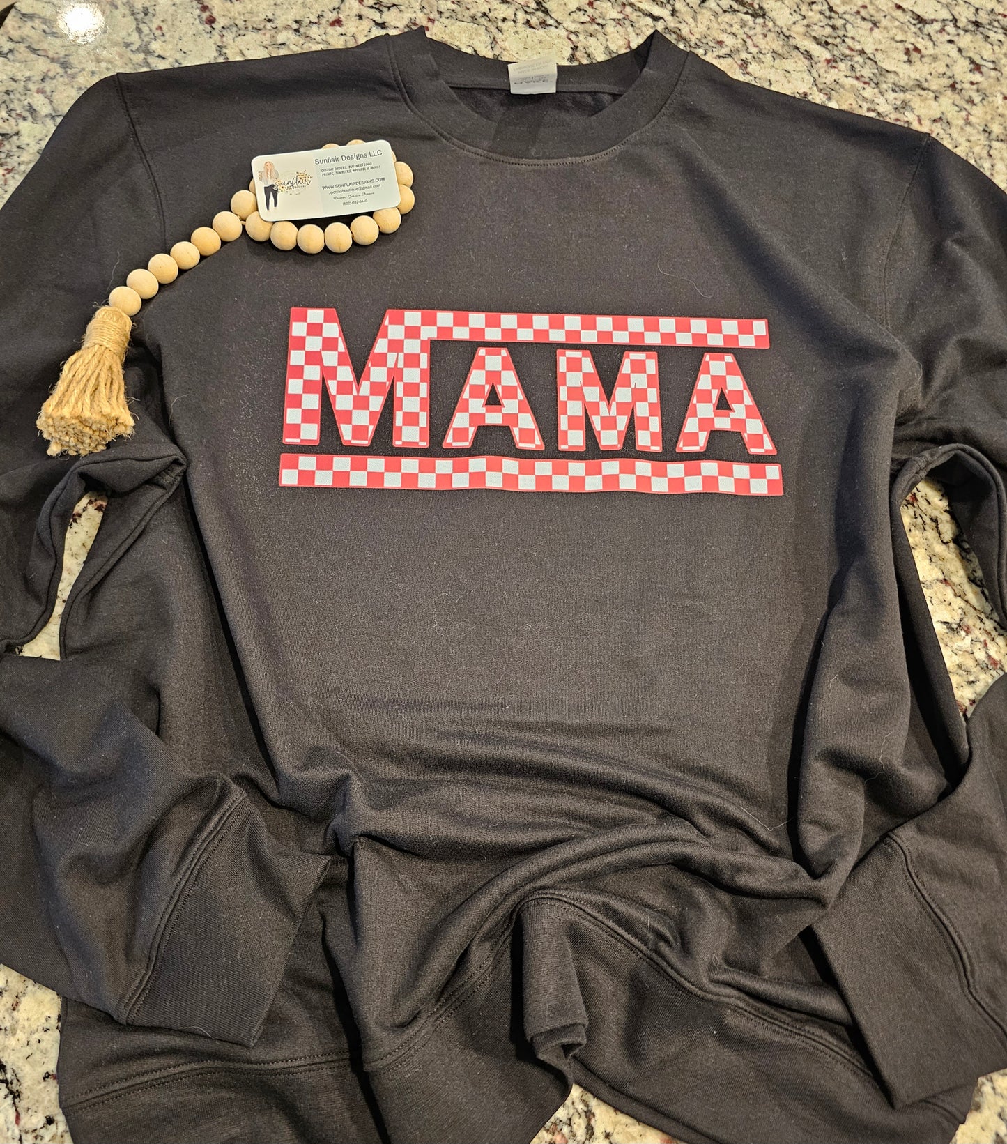 Checkered Mama - Black