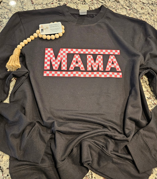 Checkered Mama - Black