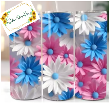 Pink, White & Blue